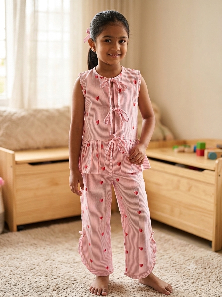Heart Print Coord Set