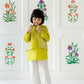 Regal Kurta Set- Earthy Lime Green