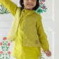 Regal Kurta Set- Earthy Lime Green