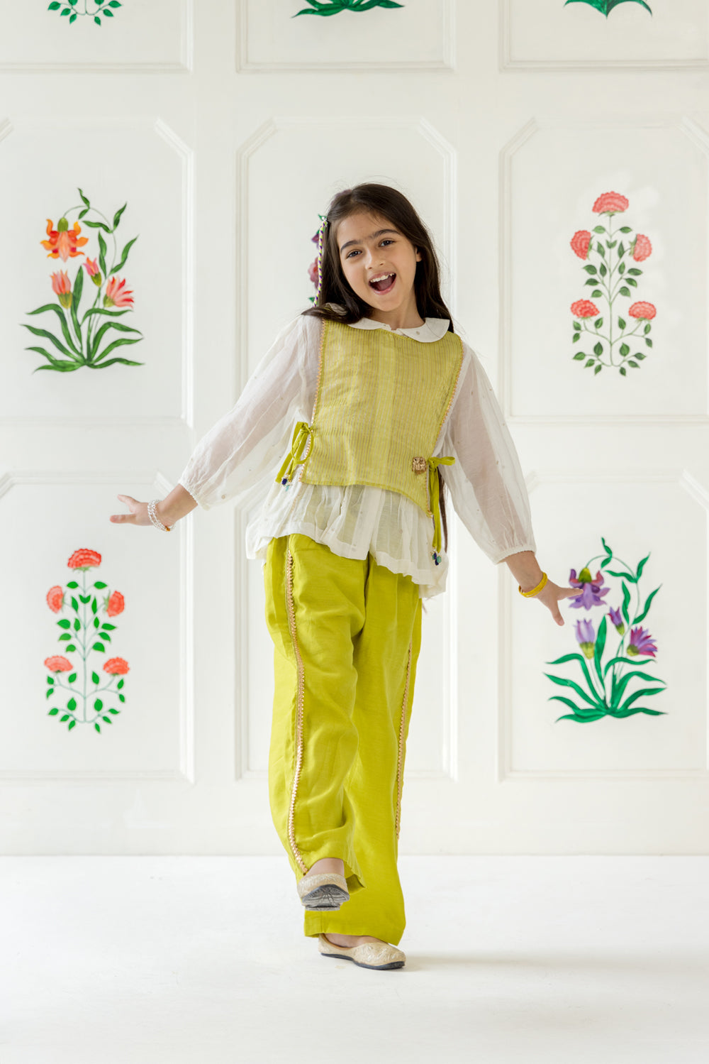 Regal Coord Set - Earthy Lime Green