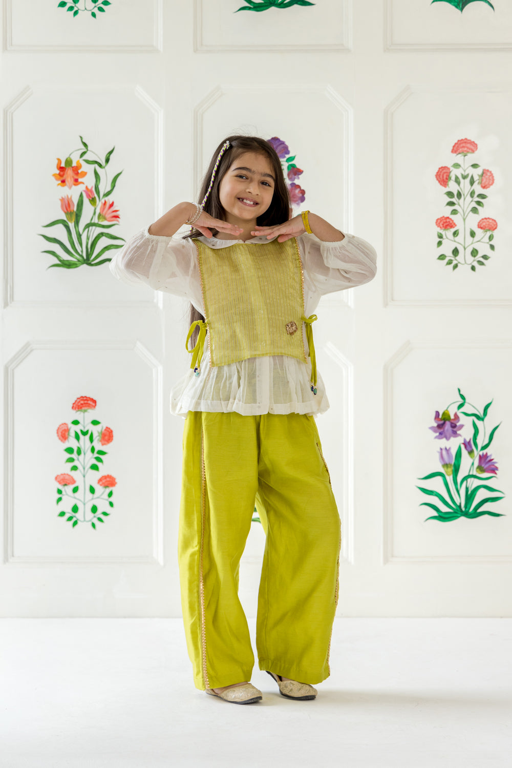 Regal Coord Set - Earthy Lime Green