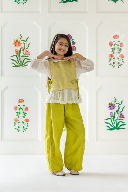 Regal Coord Set - Earthy Lime Green