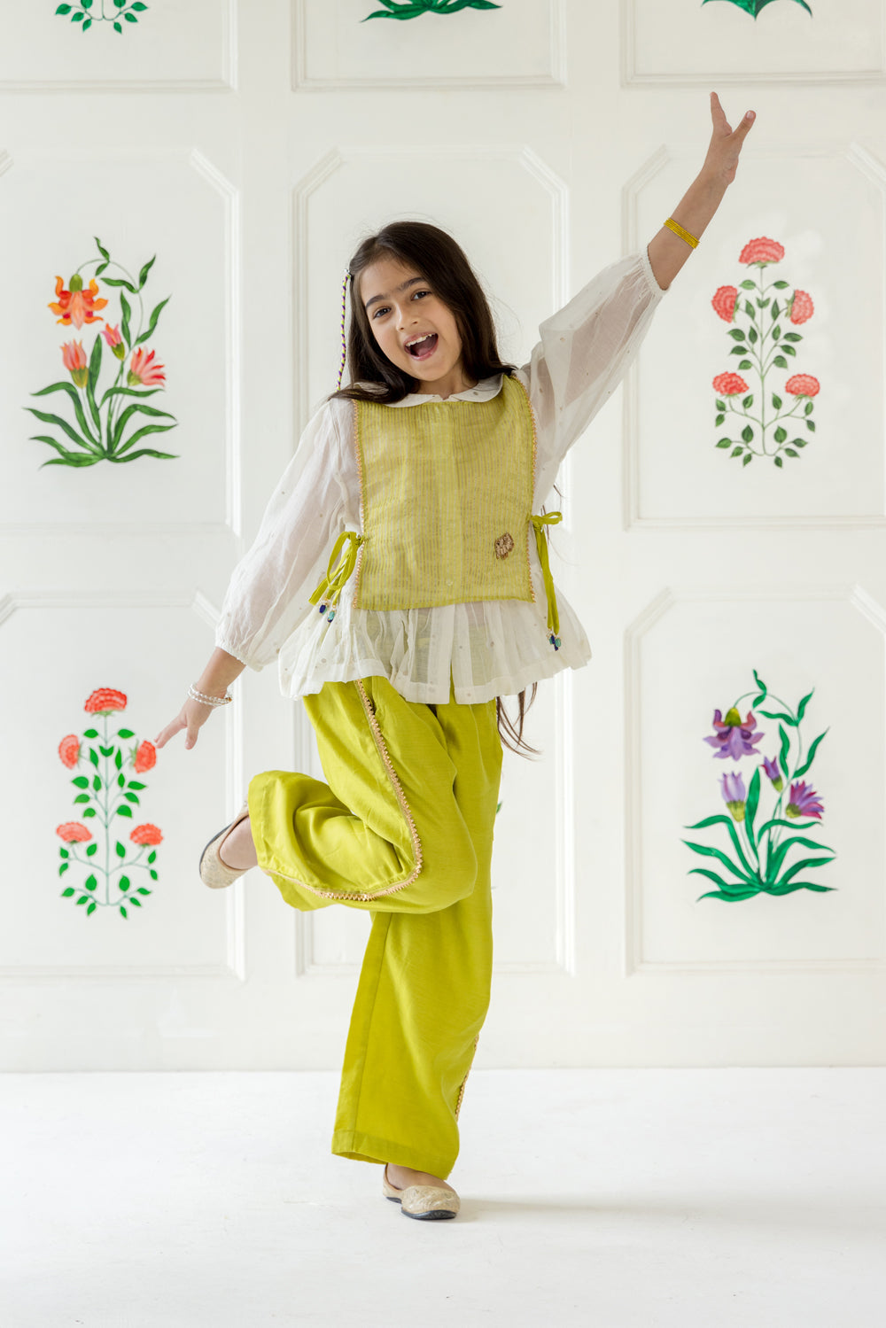 Regal Coord Set - Earthy Lime Green