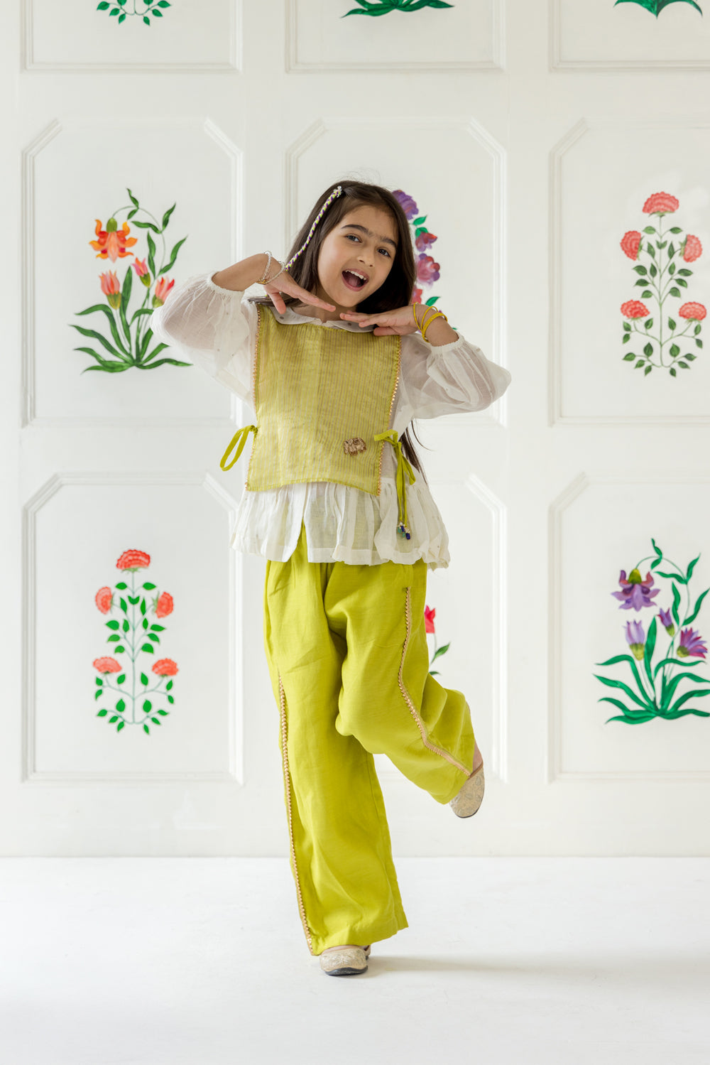Regal Coord Set - Earthy Lime Green