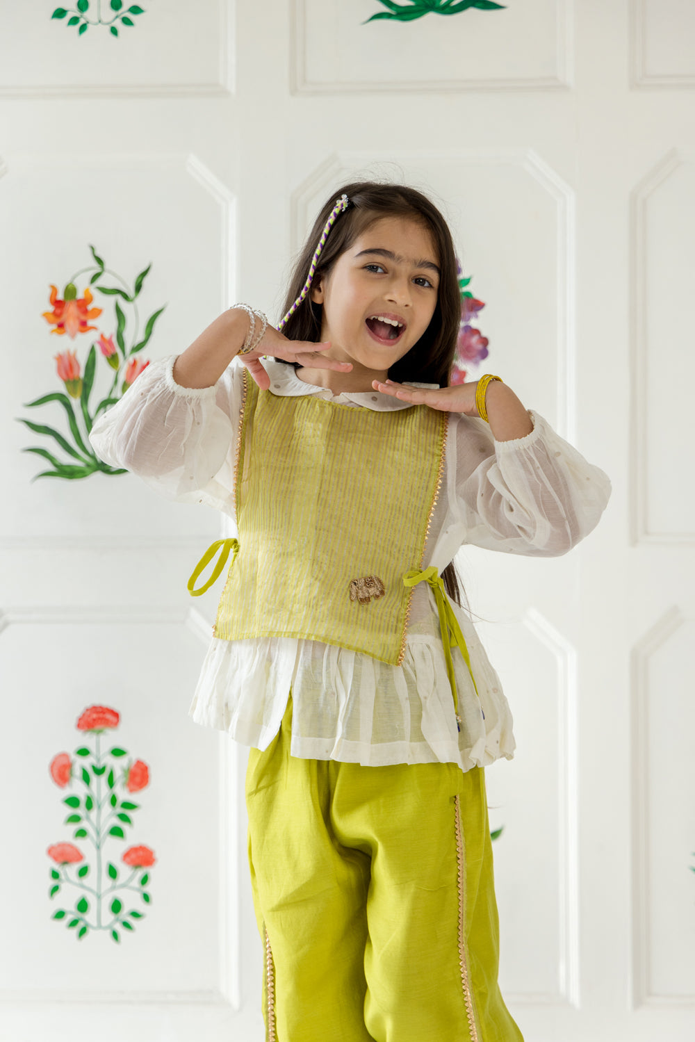Regal Coord Set - Earthy Lime Green
