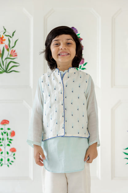 The 3-Pc-Blue Kurta Set