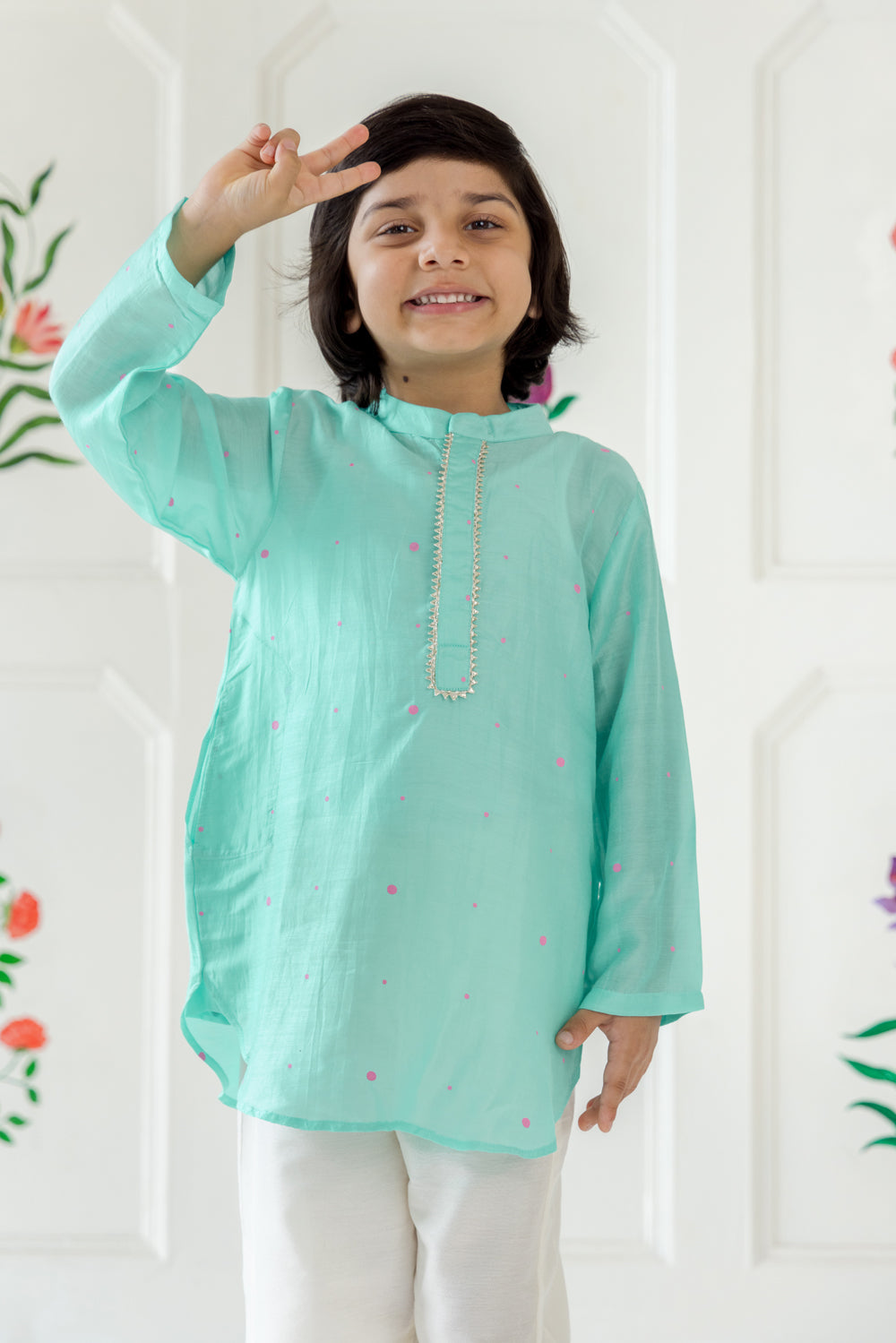 Mint Aqua Kurta Set