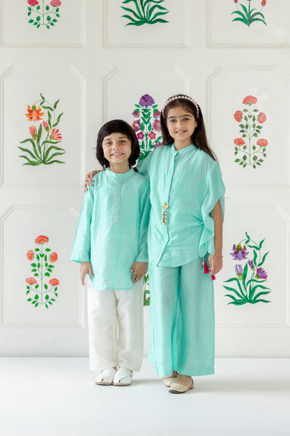 Mint Aqua Kurta Set
