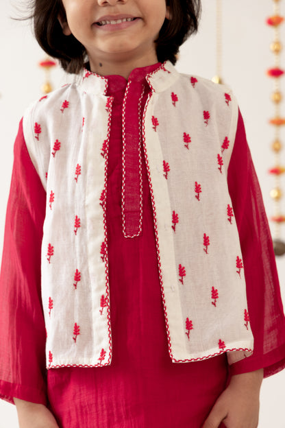 The Red 3-Pc-Kurta Set