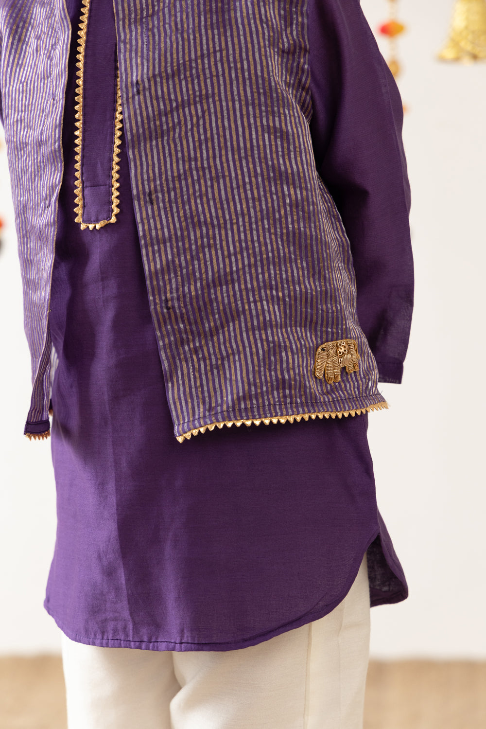 Regal Kurta Set- Purple