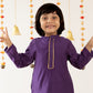 Regal Kurta Set- Purple
