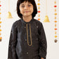 Black & Gold Kurta Set