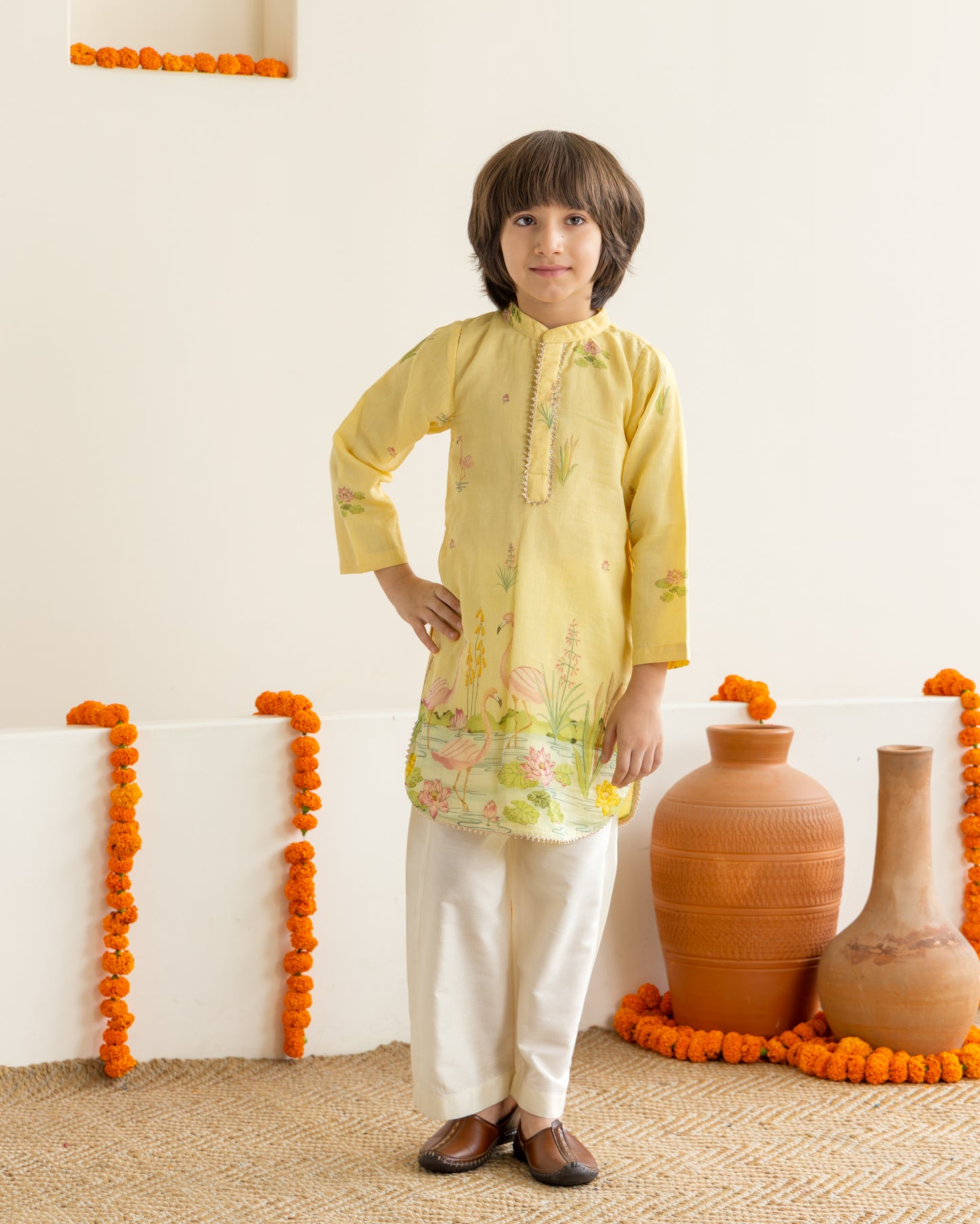 Pastel Yellow Kurta Set