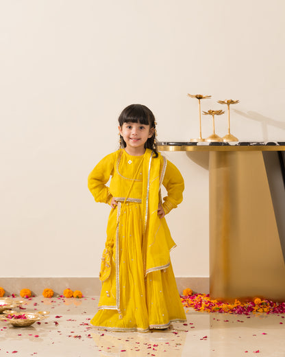 Ruhaani Yellow Lehenga Set