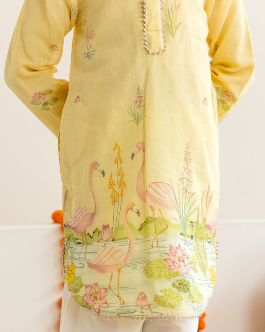 Pastel Yellow Kurta Set