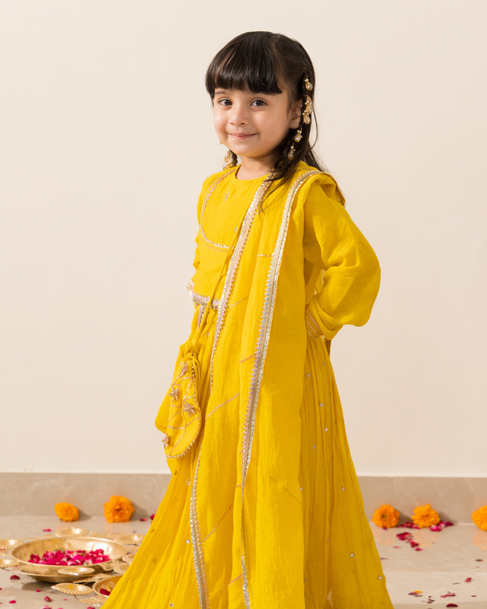 Ruhaani Yellow Lehenga Set
