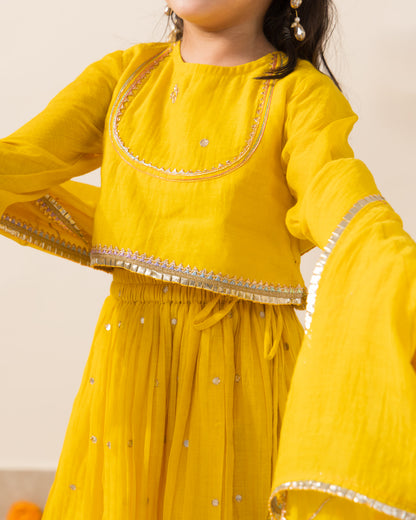 Ruhaani Yellow Lehenga Set