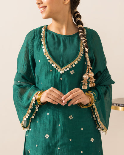 Emrald Green Gharara Set