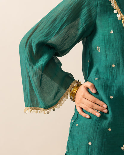 Emrald Green Gharara Set