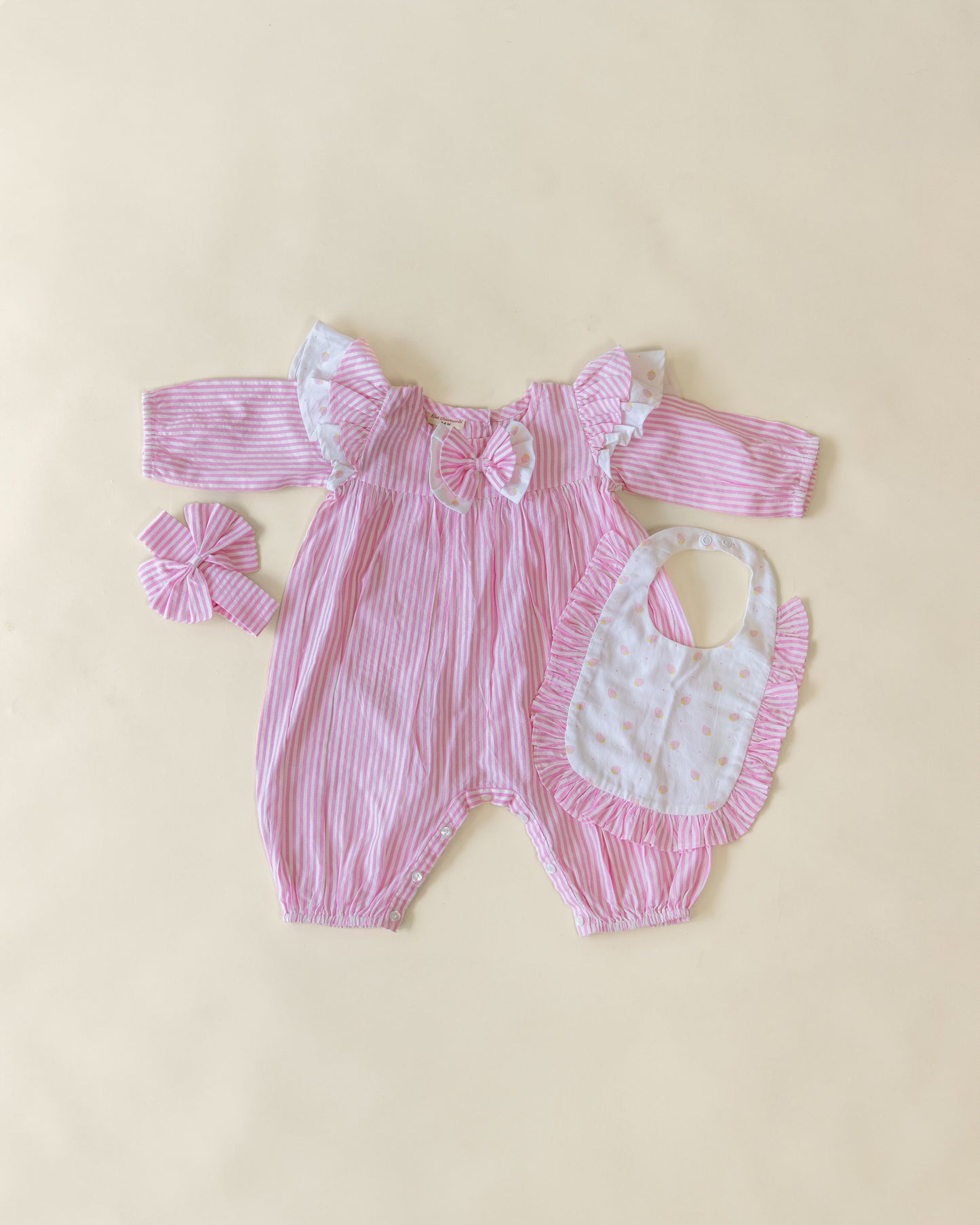 Baby Pink Jumpsuit (3-Pc-Set)