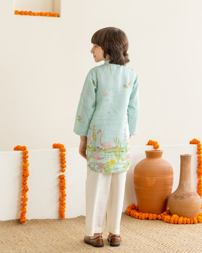 Pastel Blue Kurta Set
