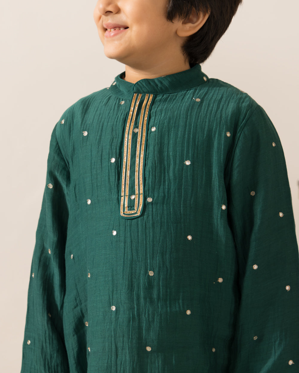 Mirror Kurta Set- Emerald Green