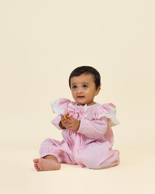 Baby Pink Jumpsuit (3-Pc-Set)