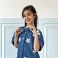 Daisy Embroidered Denim Dress