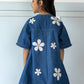 Daisy Embroidered Denim Dress