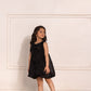 Black Organza Balloon Dress