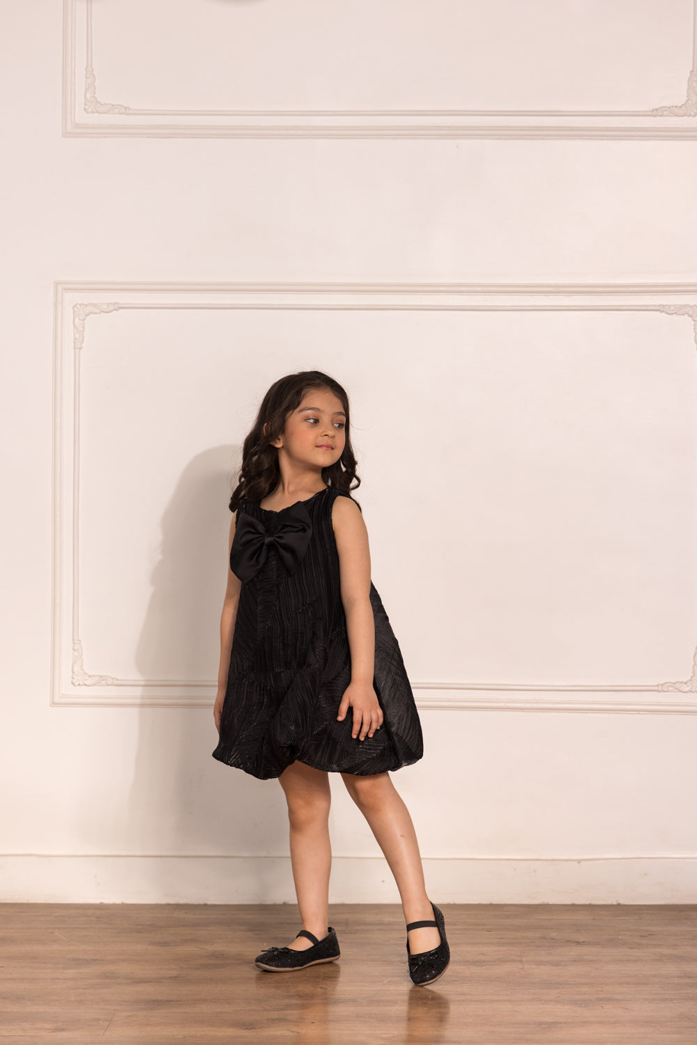 Black Organza Balloon Dress