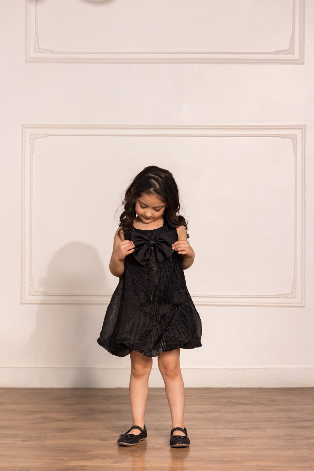 Black Organza Balloon Dress