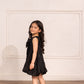 Black Organza Balloon Dress