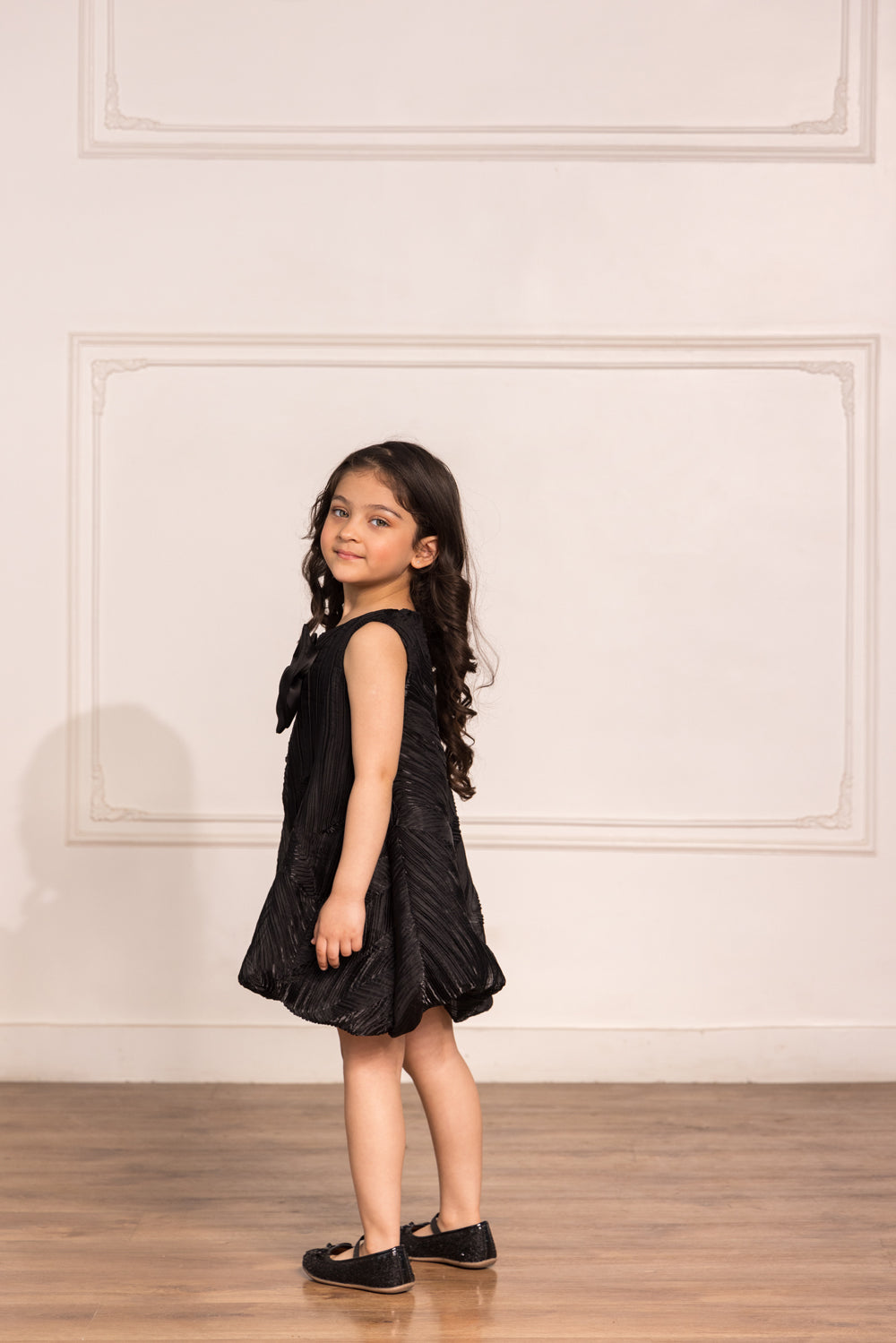 Black Organza Balloon Dress