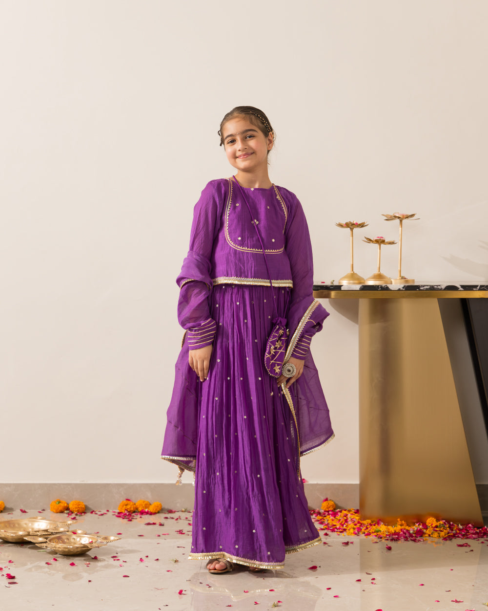 Ruhaani Purple Lehenga Set
