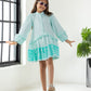 Sea Blue Flared Dress
