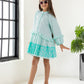 Sea Blue Flared Dress