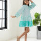 Sea Blue Flared Dress