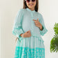 Sea Blue Flared Dress