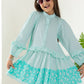 Sea Blue Flared Dress