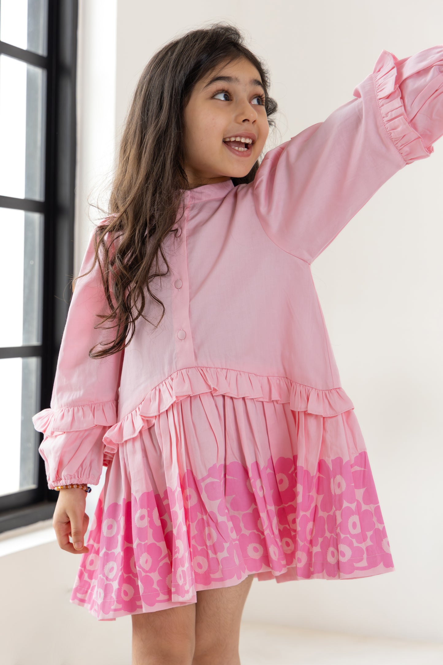 Pink Flared Dress
