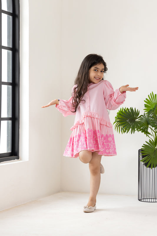 Pink Flared Dress