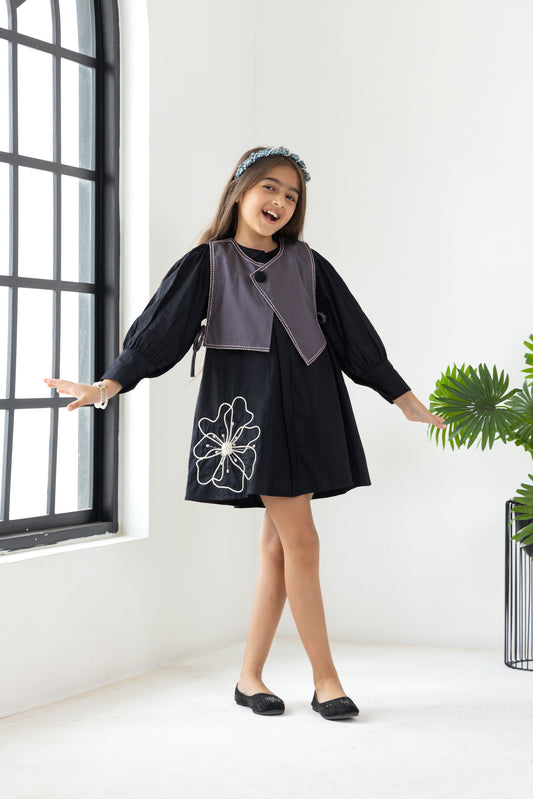 Black Waistcoat Dress