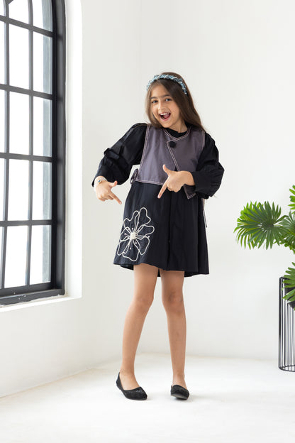 Black Waistcoat Dress