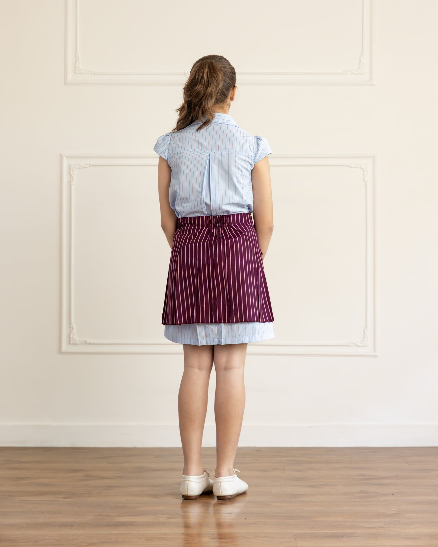 Blue-Wine Wrap Dress