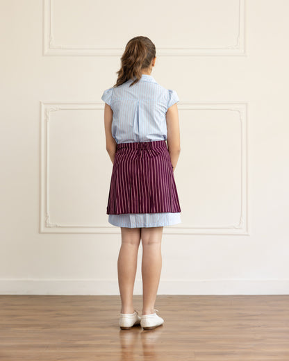 Blue-Wine Wrap Dress