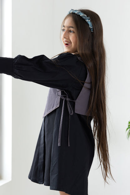 Black Waistcoat Dress