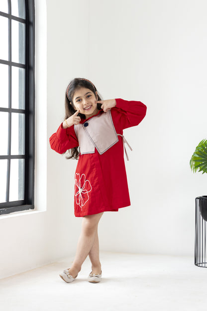 Red Waistcoat Dress