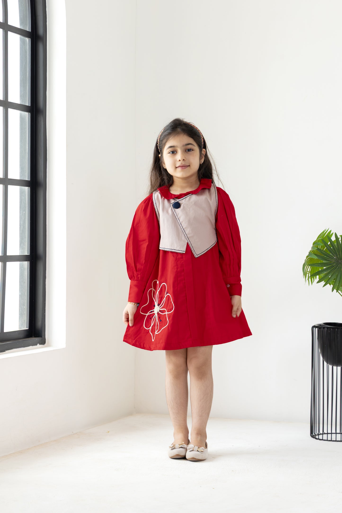 Red Waistcoat Dress