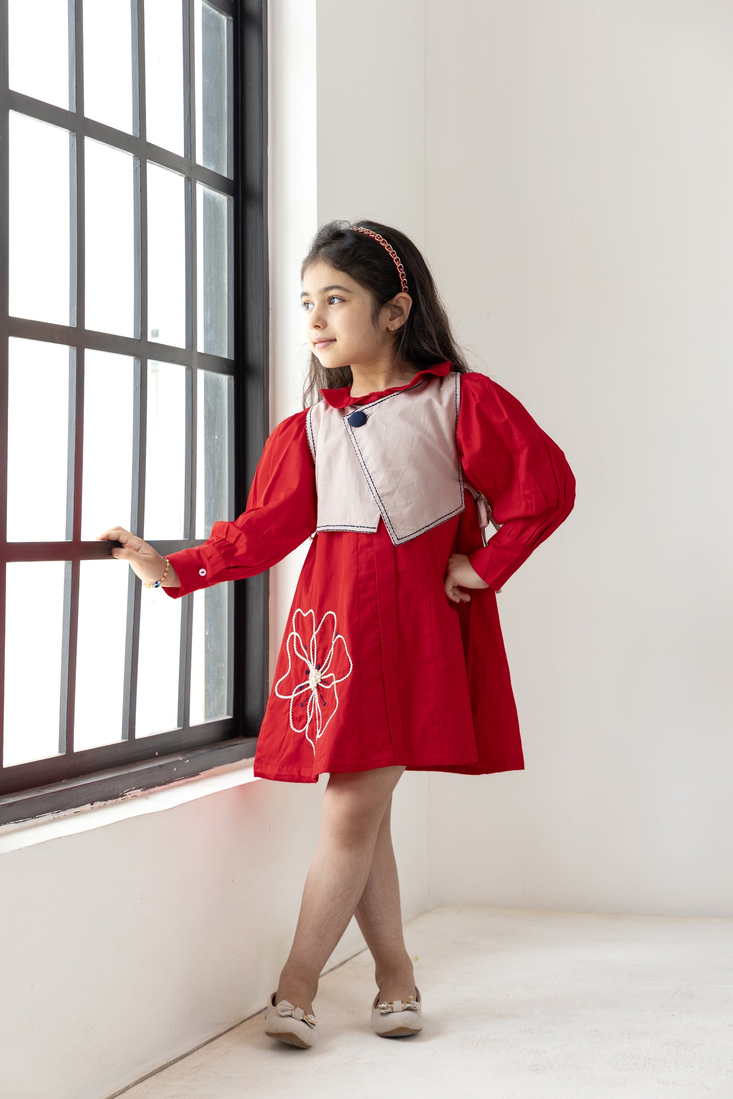 Red Waistcoat Dress